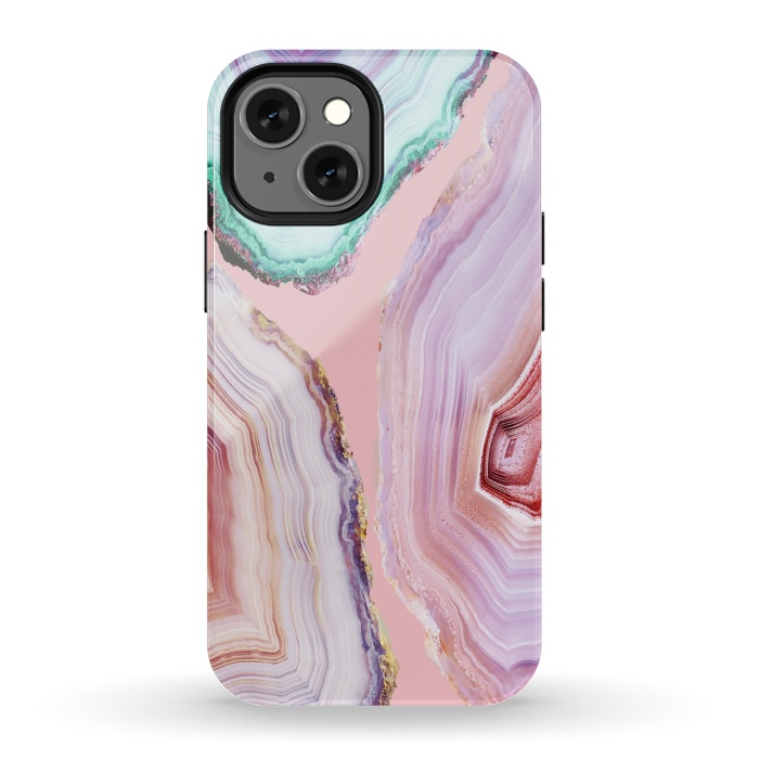iPhone 13 mini StrongFit Mineral Agates #Glam collection by ''CVogiatzi.