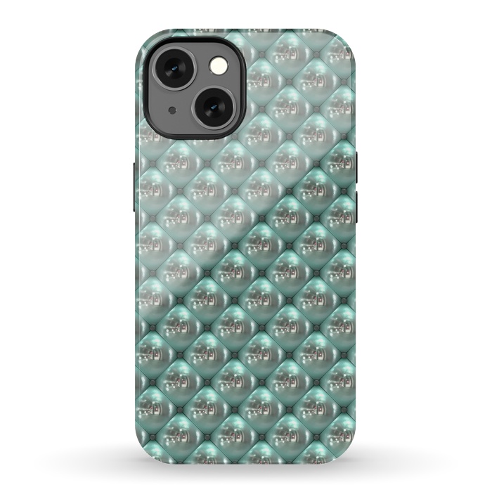 iPhone 13 StrongFit Shiny Turquoise Pearls 2 by Andrea Haase