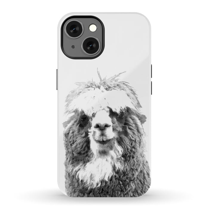 iPhone 13 StrongFit Black and White Alpaca by Alemi
