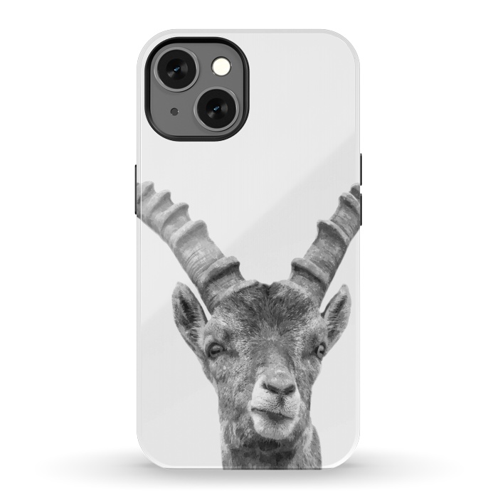 iPhone 13 StrongFit Black and White Capricorn by Alemi