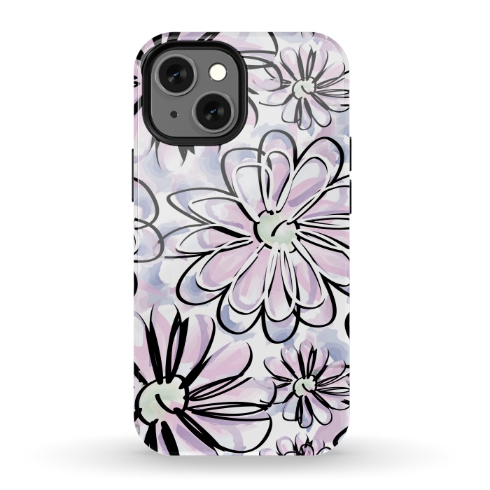 iPhone 13 mini StrongFit Watercolor flowers by Camila