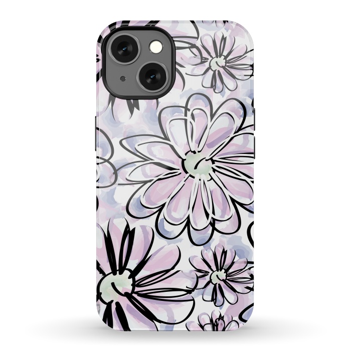 iPhone 13 StrongFit Watercolor flowers by Camila