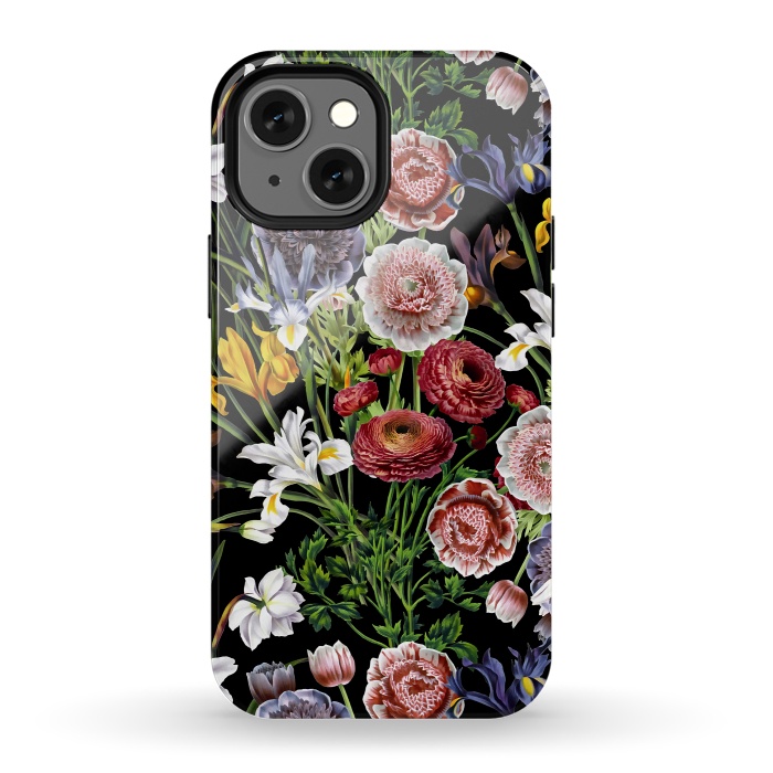 iPhone 13 mini StrongFit Vintage Flower Pattern by  Utart
