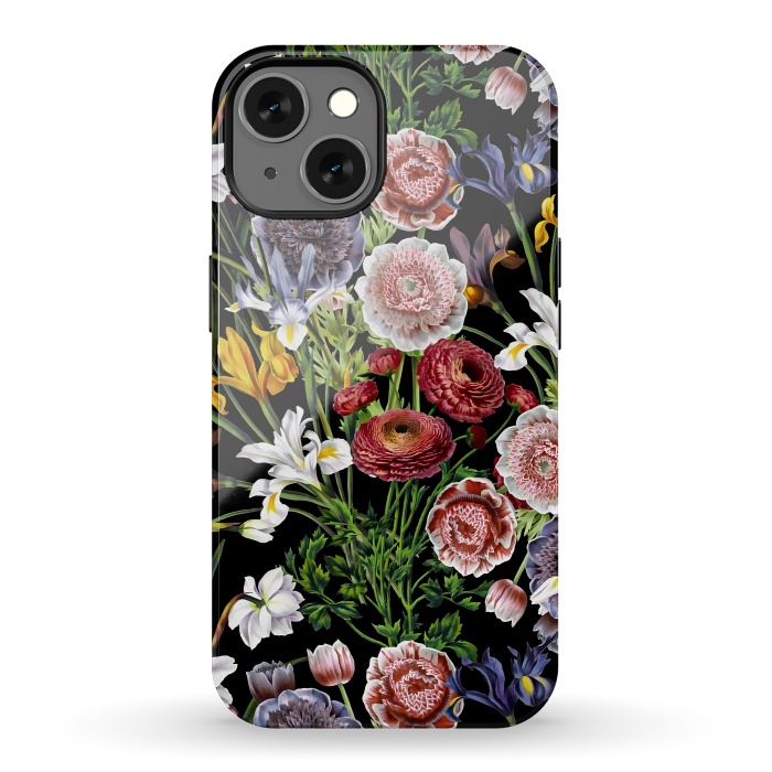iPhone 13 StrongFit Vintage Flower Pattern by  Utart