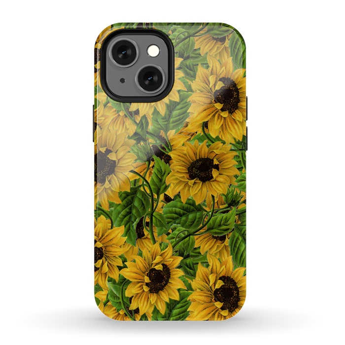 iPhone 13 mini StrongFit Vintage Sunflower Pattern by  Utart