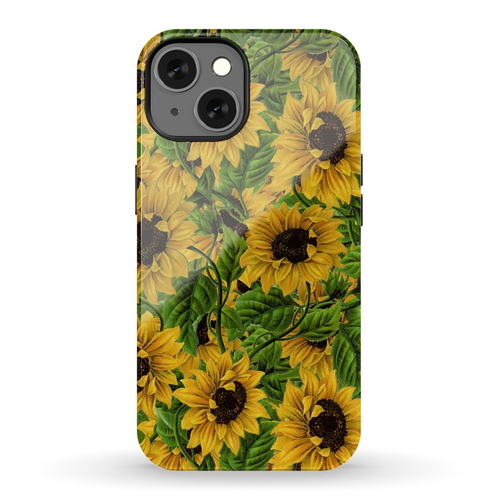 iPhone 13 StrongFit Vintage Sunflower Pattern by  Utart