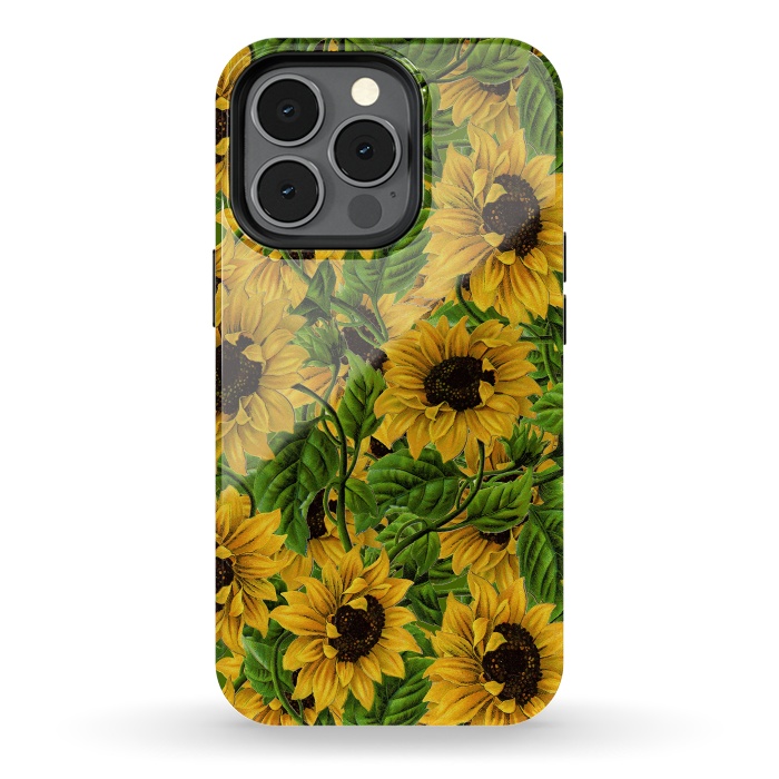 iPhone 13 pro StrongFit Vintage Sunflower Pattern by  Utart