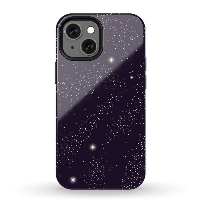 iPhone 13 mini StrongFit Universe with planets and stars seamless pattern, cosmos starry night sky 005 by Jelena Obradovic