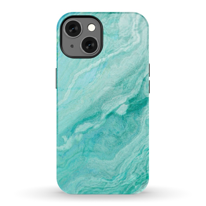 iPhone 13 StrongFit beautiful ink turquoise Marble texture by  Utart