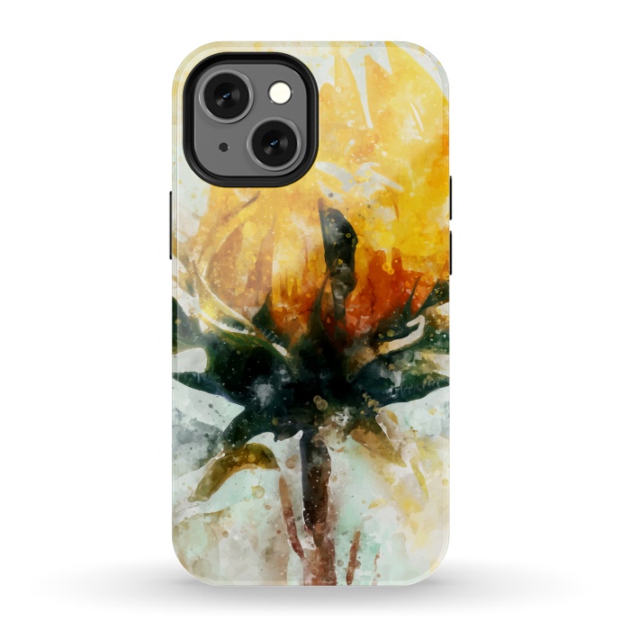 iPhone 13 mini StrongFit Born in Sunflower by Creativeaxle