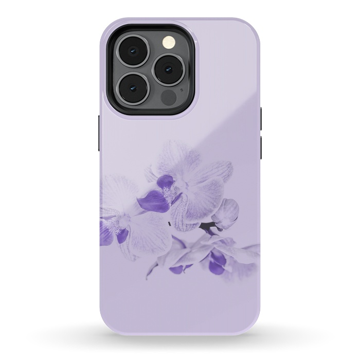 iPhone 13 pro StrongFit Purple Orchid Flower by Andrea Haase