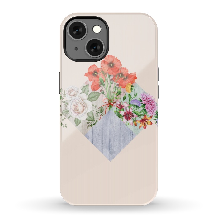iPhone 13 StrongFit Floral Blocks by Creativeaxle