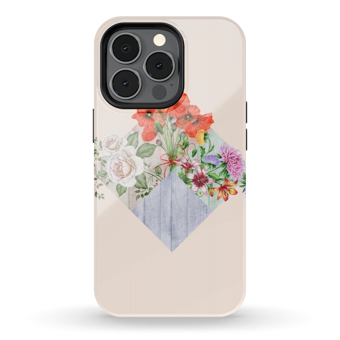 iPhone 13 pro StrongFit Floral Blocks by Creativeaxle
