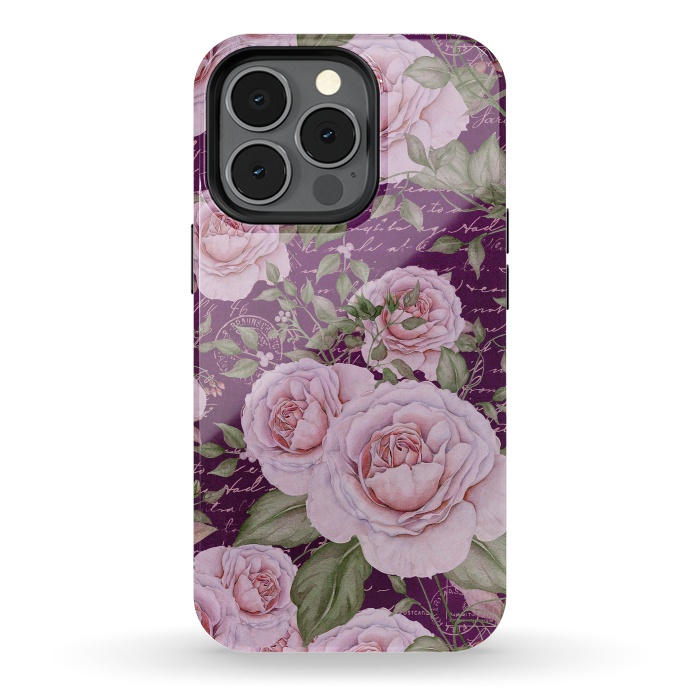 iPhone 13 pro StrongFit Nostalgic Rose PAttern by Andrea Haase