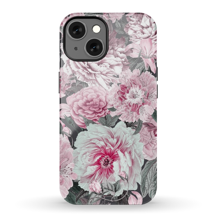 iPhone 13 StrongFit Romantic Vintage Flower Pattern by Andrea Haase