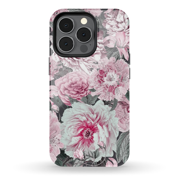 iPhone 13 pro StrongFit Romantic Vintage Flower Pattern by Andrea Haase