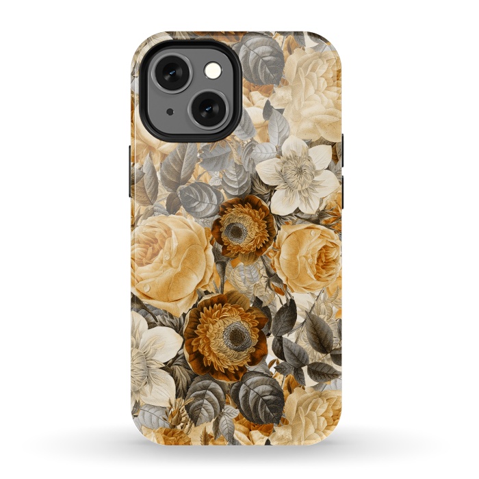 iPhone 13 mini StrongFit luxuriantly gold vintage floral pattern by  Utart