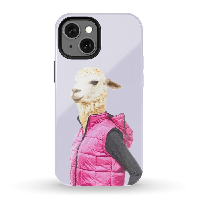 iPhone 13 mini StrongFit Fashionable Llama Illustration by Alemi