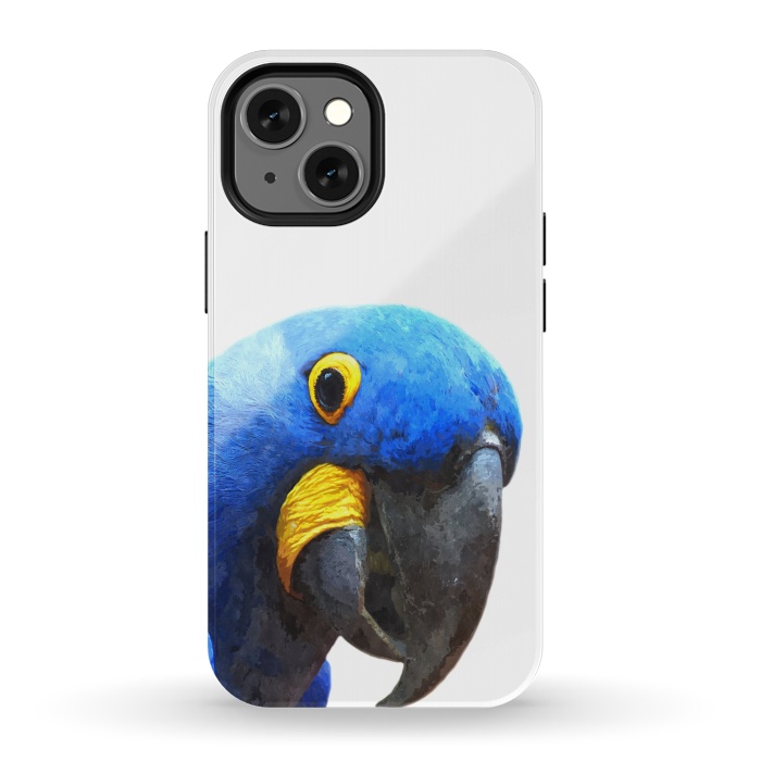 iPhone 13 mini StrongFit Blue Parrot Portrait by Alemi