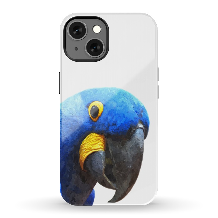 iPhone 13 StrongFit Blue Parrot Portrait by Alemi