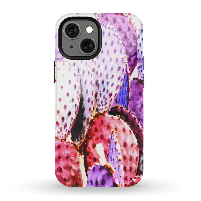 iPhone 13 mini StrongFit Purple Cactus Illustration by Alemi