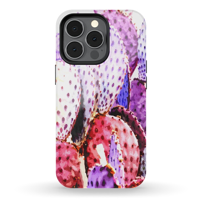 iPhone 13 pro StrongFit Purple Cactus Illustration by Alemi