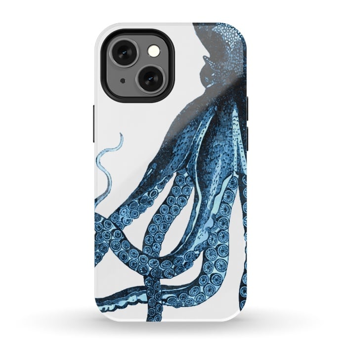 iPhone 13 mini StrongFit Blue Octopus Illustration by Alemi
