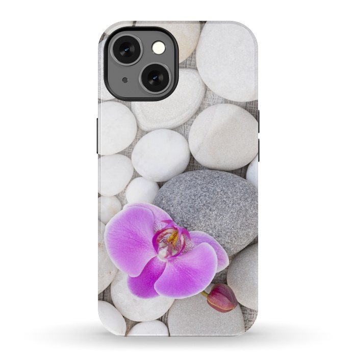 iPhone 13 StrongFit Zen Style Orchid On Pebble by Andrea Haase