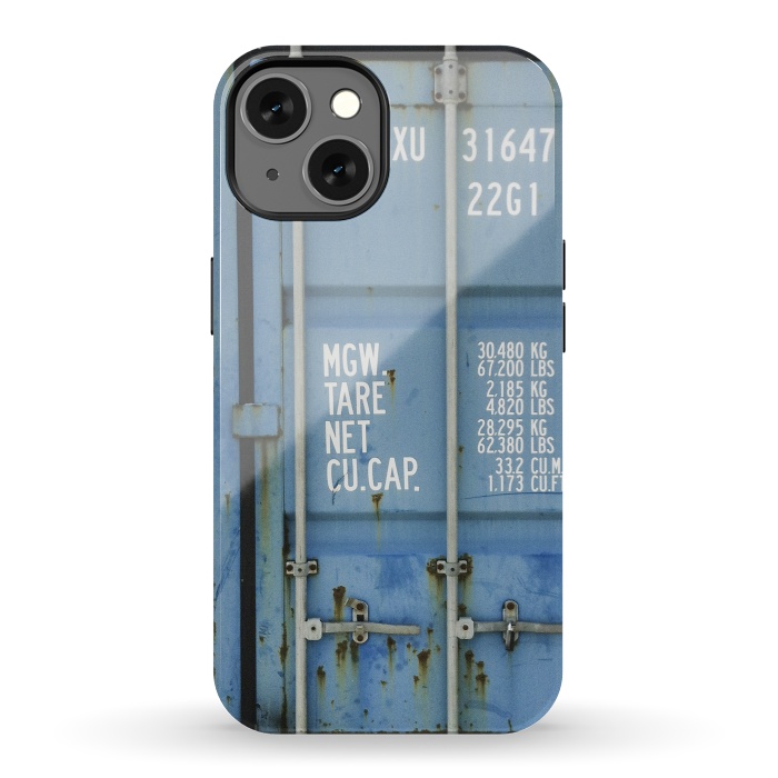 iPhone 13 StrongFit Shipping Containter With Stencil Text by Andrea Haase