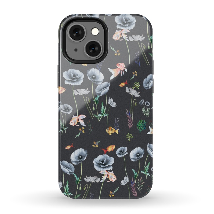 iPhone 13 mini StrongFit Fishes & Garden by ''CVogiatzi.