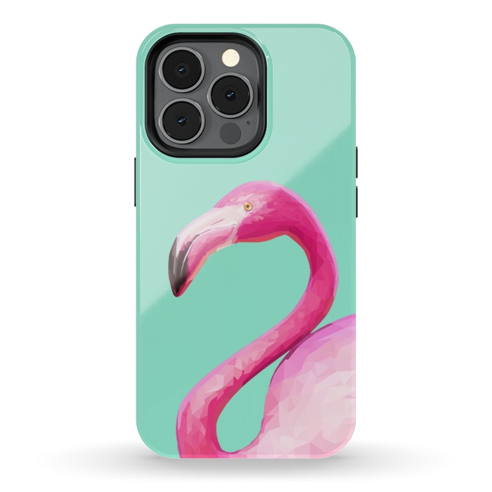 iPhone 13 pro StrongFit Flamingo Baby by ''CVogiatzi.