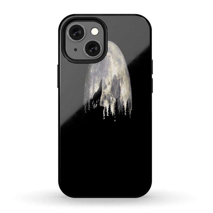 iPhone 13 mini StrongFit Wild Solitary Wolf by Joanna Vog