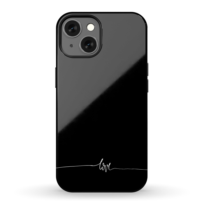 iPhone 13 StrongFit Simply love - on black by DaDo ART