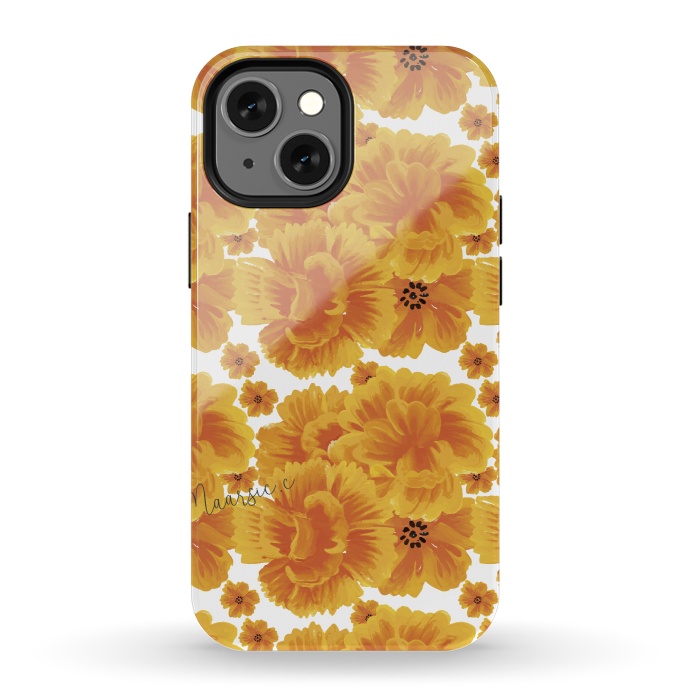 iPhone 13 mini StrongFit Flores naranjas by Camila