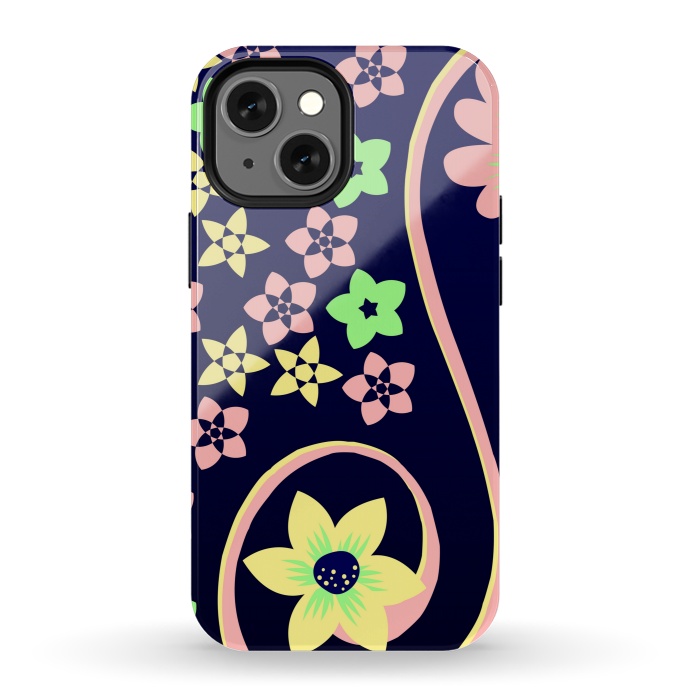 iPhone 13 mini StrongFit yellow flower pattern by MALLIKA