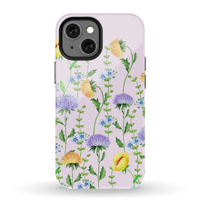 iPhone 13 mini StrongFit Aster Flora by Creativeaxle