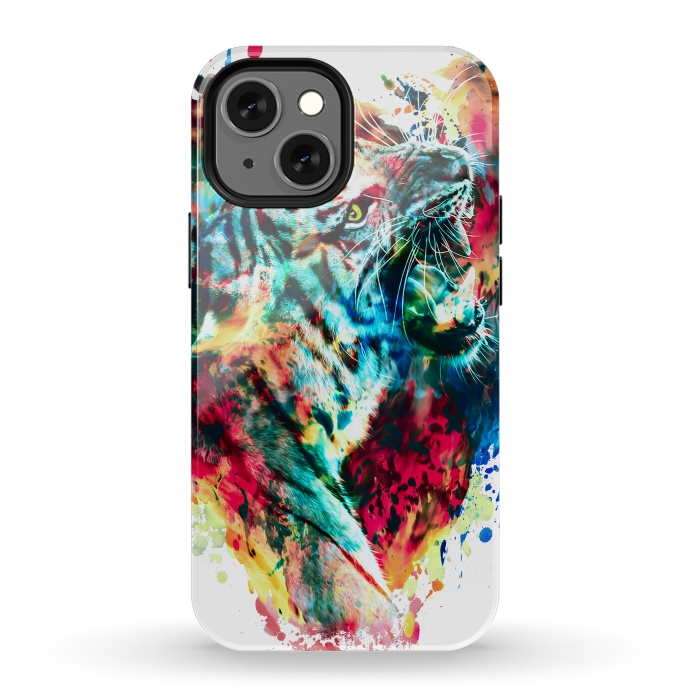 iPhone 13 mini StrongFit Tiger Roar by Riza Peker