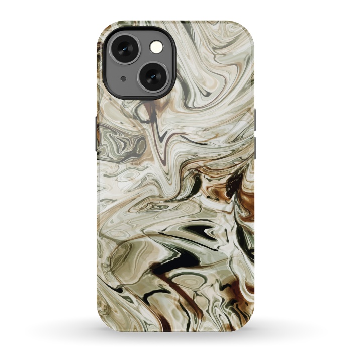 iPhone 13 StrongFit Brown Marble por Creativeaxle