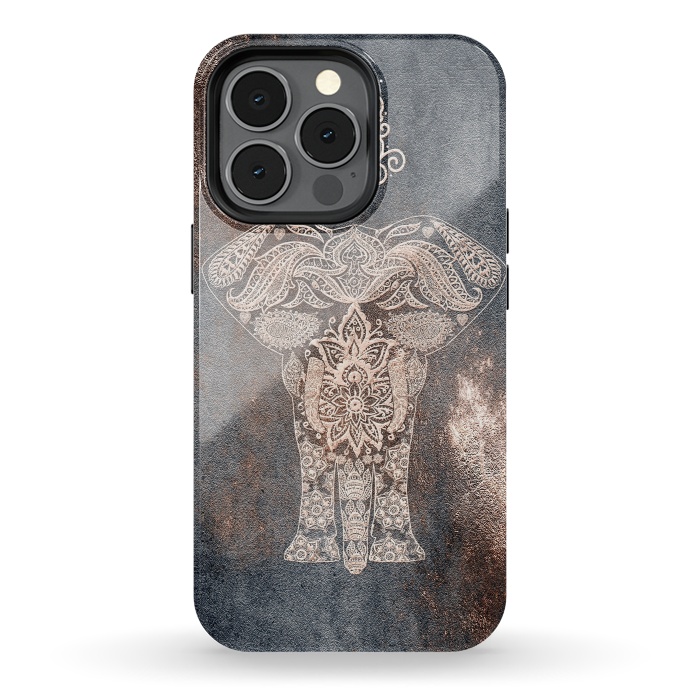 iPhone 13 pro StrongFit Elepephant Mandala by  Utart