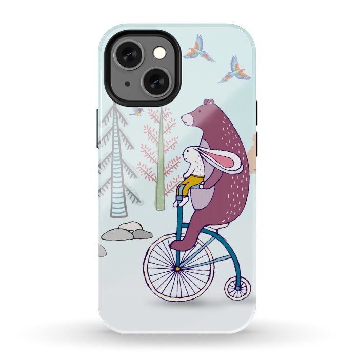 iPhone 13 mini StrongFit Bear Suffer by Creativeaxle