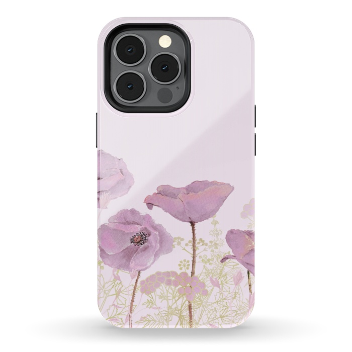 iPhone 13 pro StrongFit Rose Gold Poppy Dream by  Utart