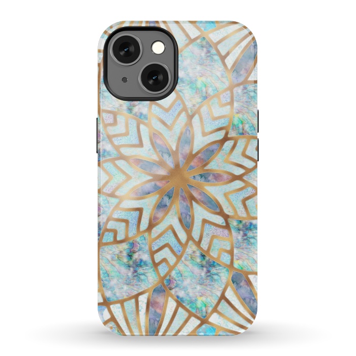iPhone 13 StrongFit Mother of Pearl Mandala by  Utart