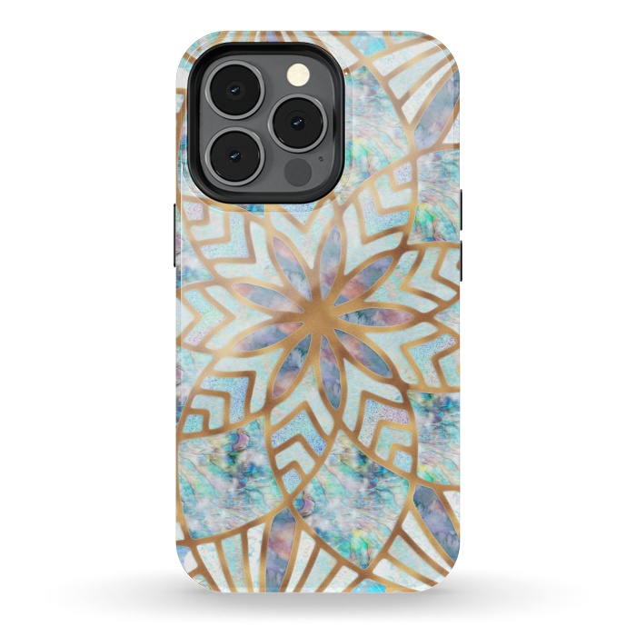 iPhone 13 pro StrongFit Mother of Pearl Mandala by  Utart