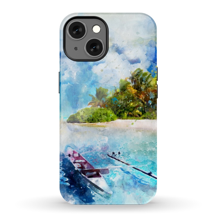iPhone 13 StrongFit Boat at Island by Creativeaxle