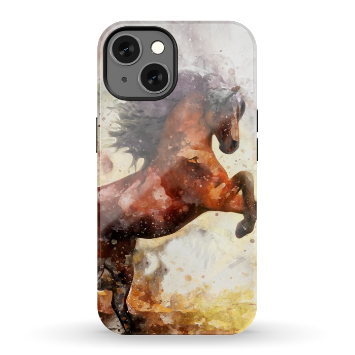 iPhone 13 StrongFit Excited Horse by Creativeaxle