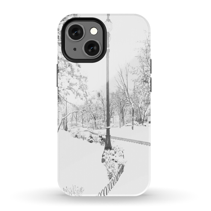 iPhone 13 mini StrongFit Winter Snow City by Alemi