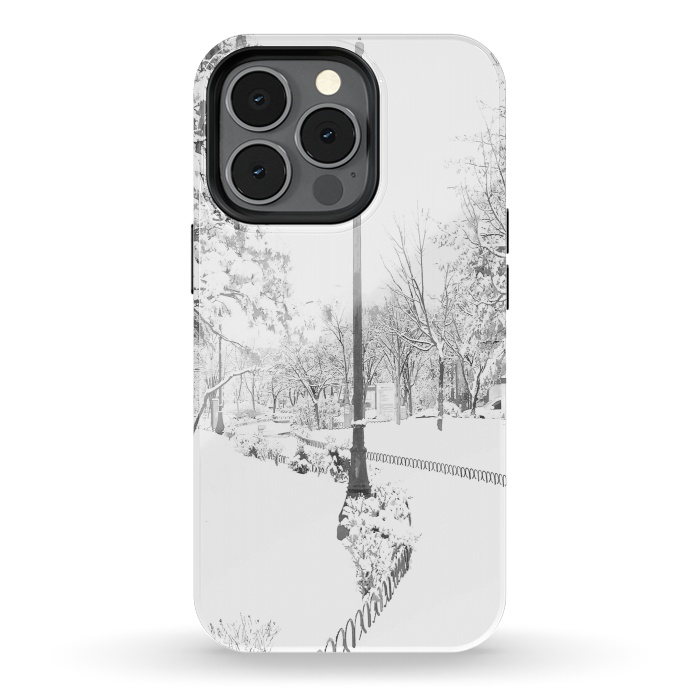 iPhone 13 pro StrongFit Winter Snow City by Alemi