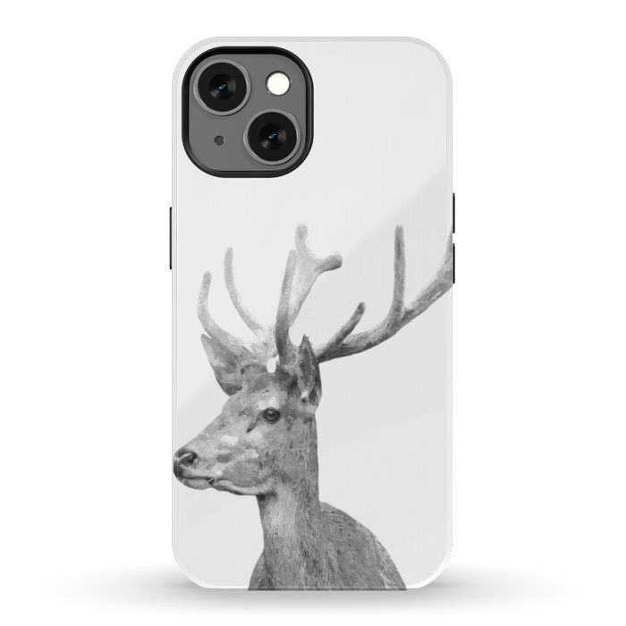 iPhone 13 StrongFit Black and White Deer by Alemi