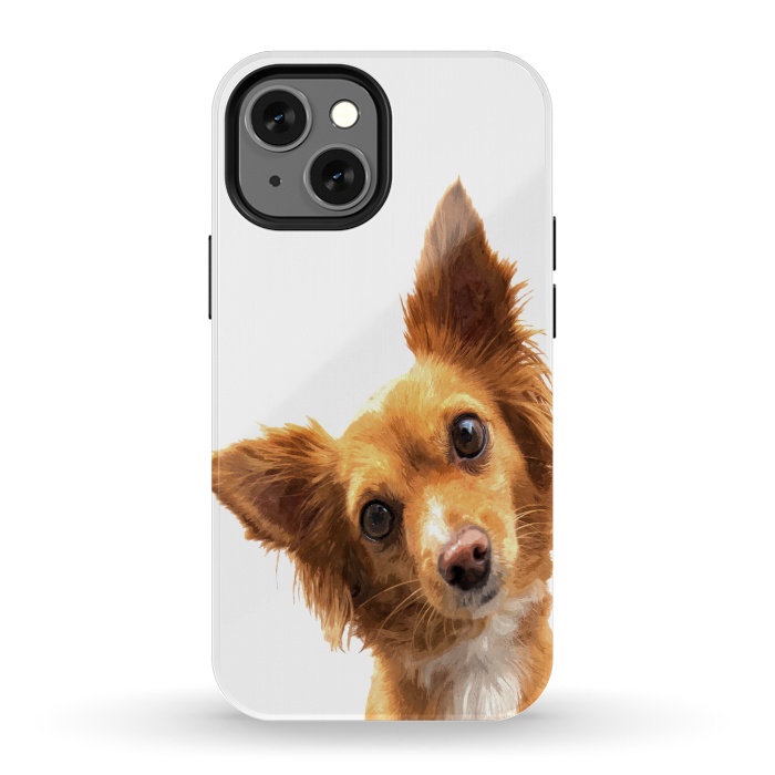 iPhone 13 mini StrongFit Curios Dog Portrait by Alemi