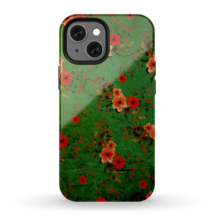 iPhone 13 mini StrongFit Vintage Flowers by Rossy Villarreal